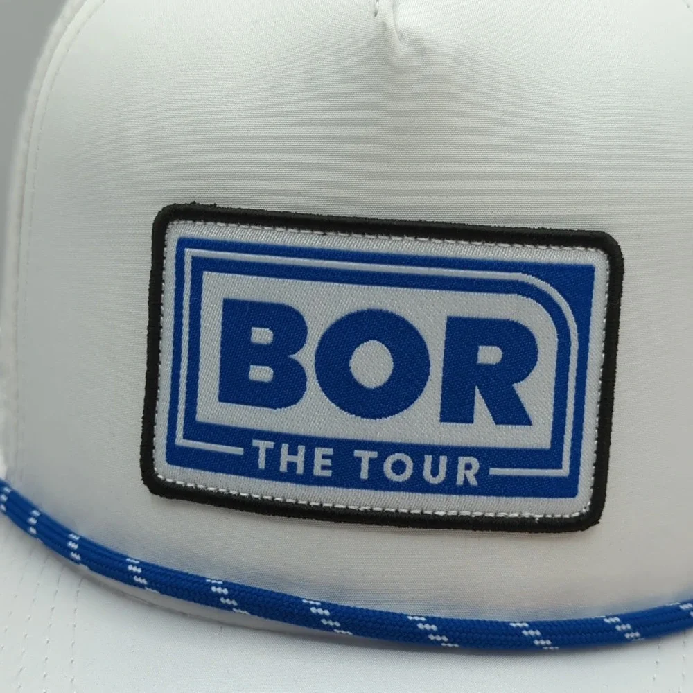 BOR The Tour RT Construction Hat Cap White Rope Snapback Pukka Adjustable